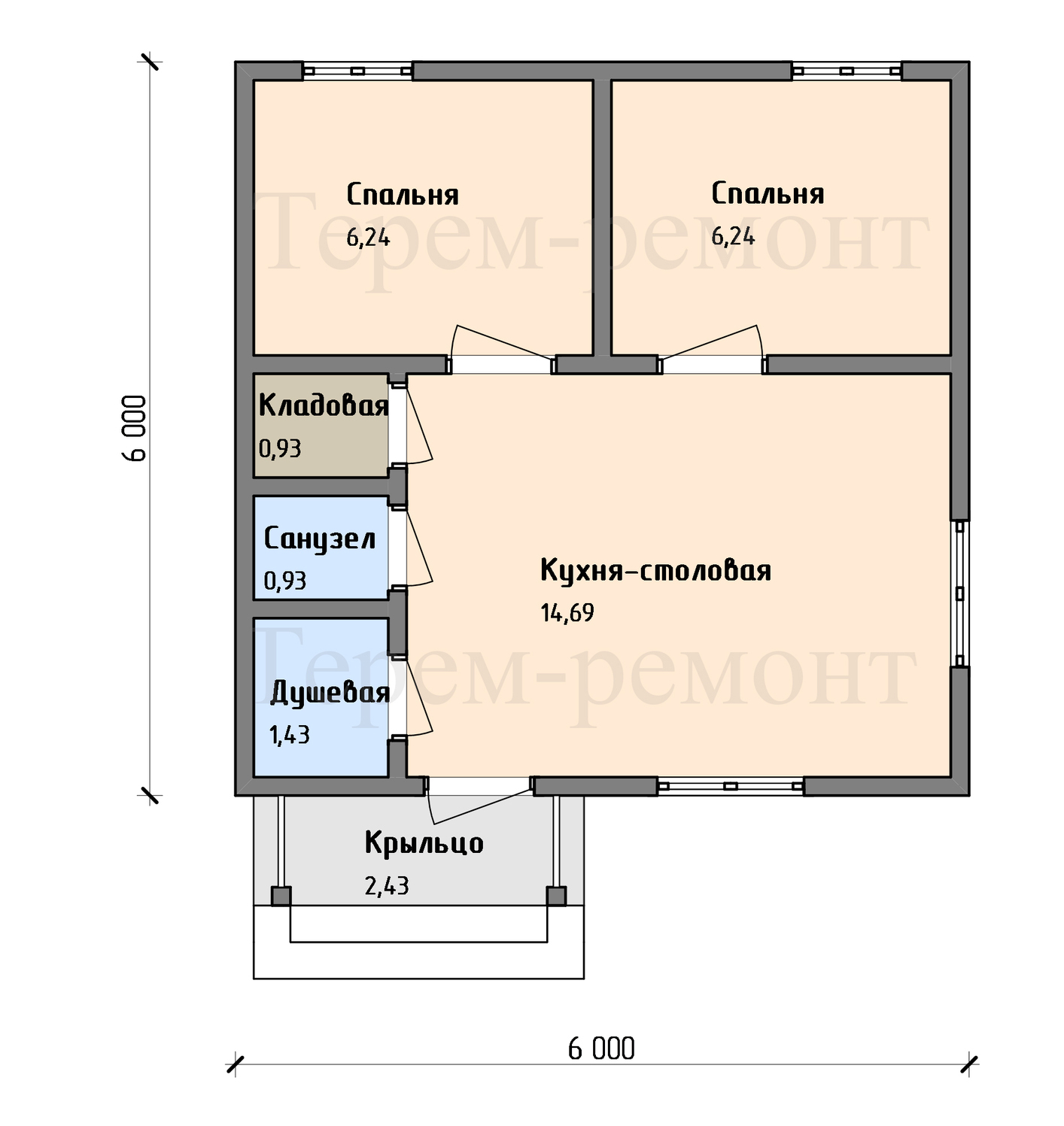 Проект каркасного дома Д33